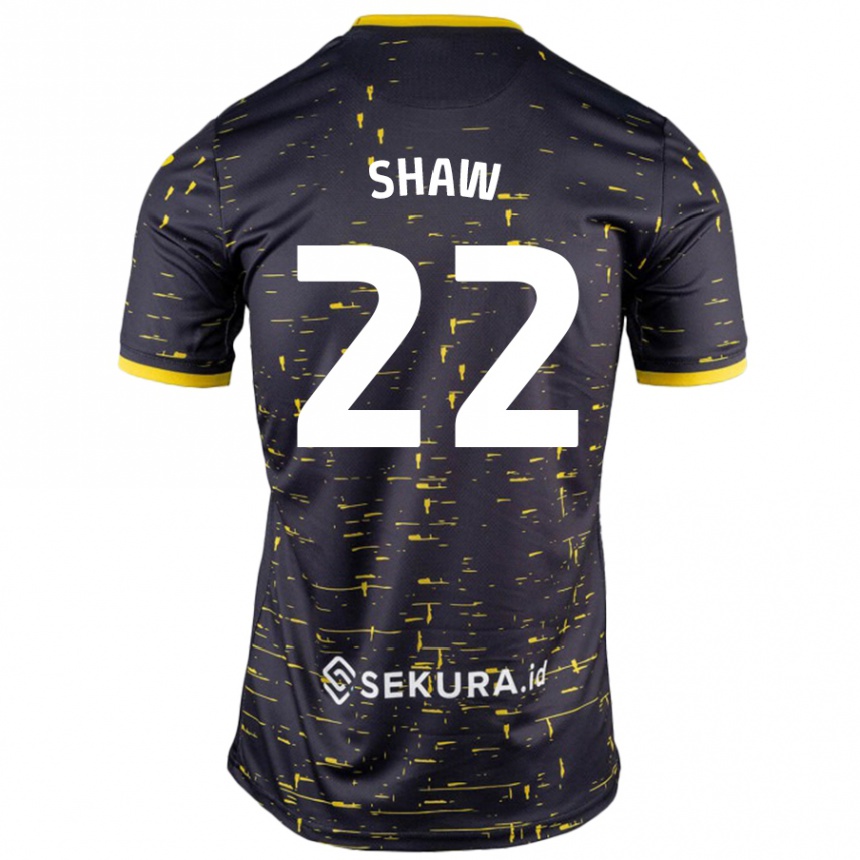 Férfi Labdarúgás Shannon Shaw #22 Fekete Sárga Idegenbeli Jersey 2024/25 Mez Póló Ing