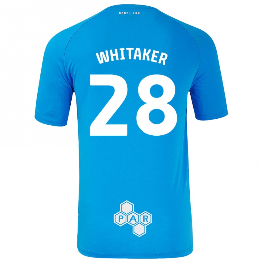 Férfi Labdarúgás Eve Whitaker #28 Égszínkék Idegenbeli Jersey 2024/25 Mez Póló Ing