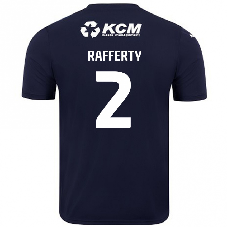 Férfi Labdarúgás Joe Rafferty #2 Sötétkék Idegenbeli Jersey 2024/25 Mez Póló Ing