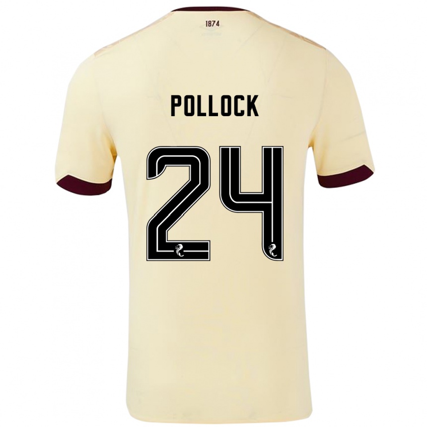 Férfi Labdarúgás Finlay Pollock #24 Krémes Bordó Idegenbeli Jersey 2024/25 Mez Póló Ing