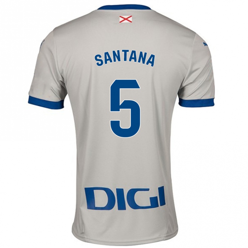 Férfi Labdarúgás Vanesa Santana #5 Világos Szürke Idegenbeli Jersey 2024/25 Mez Póló Ing