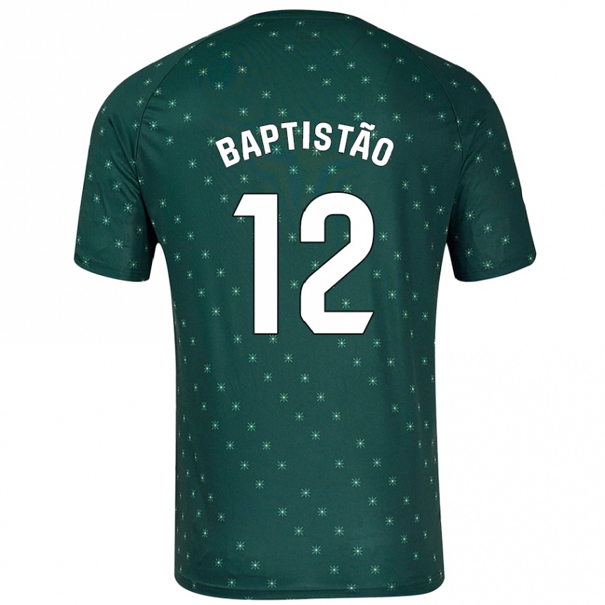 Férfi Labdarúgás Léo Baptistão #12 Sötétzöld Idegenbeli Jersey 2024/25 Mez Póló Ing