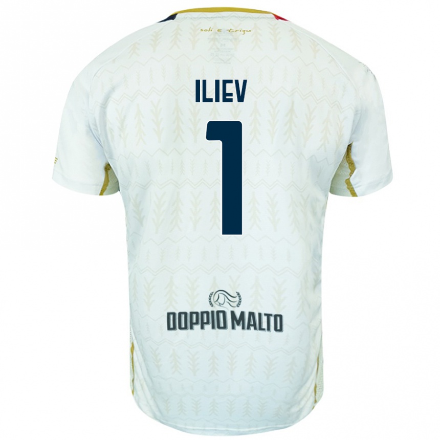 Férfi Labdarúgás Velizar-Iliya Iliev #1 Fehér Idegenbeli Jersey 2024/25 Mez Póló Ing