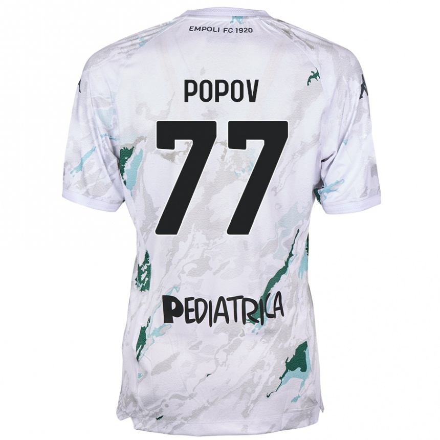 Férfi Labdarúgás Bogdan Popov #77 Szürke Idegenbeli Jersey 2024/25 Mez Póló Ing