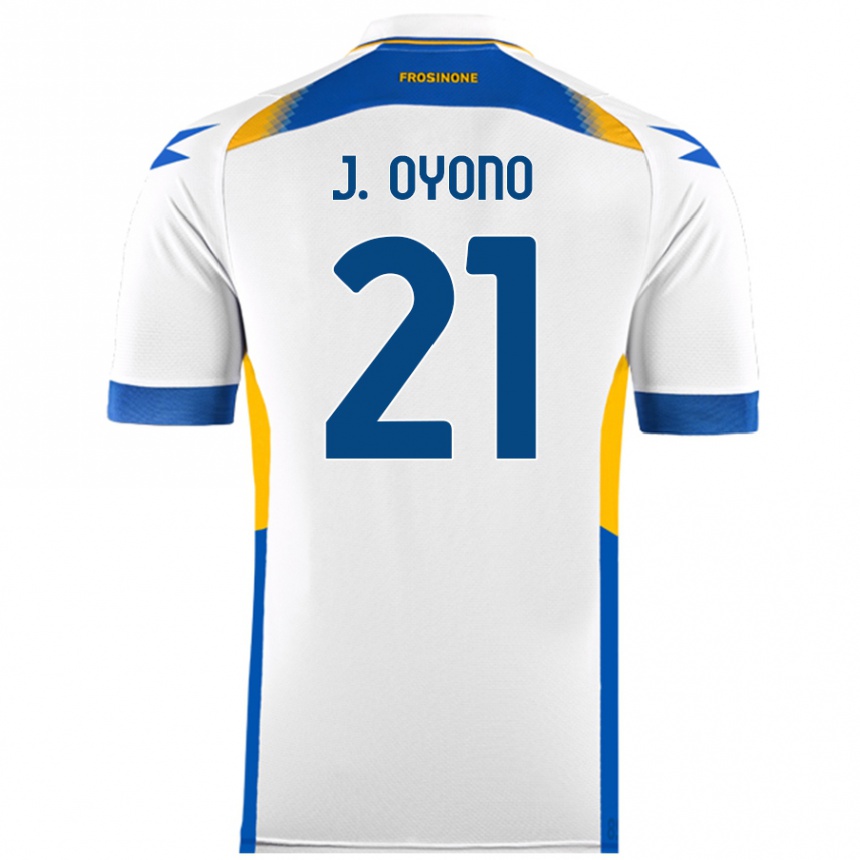 Férfi Labdarúgás Jérémy Oyono #21 Fehér Idegenbeli Jersey 2024/25 Mez Póló Ing