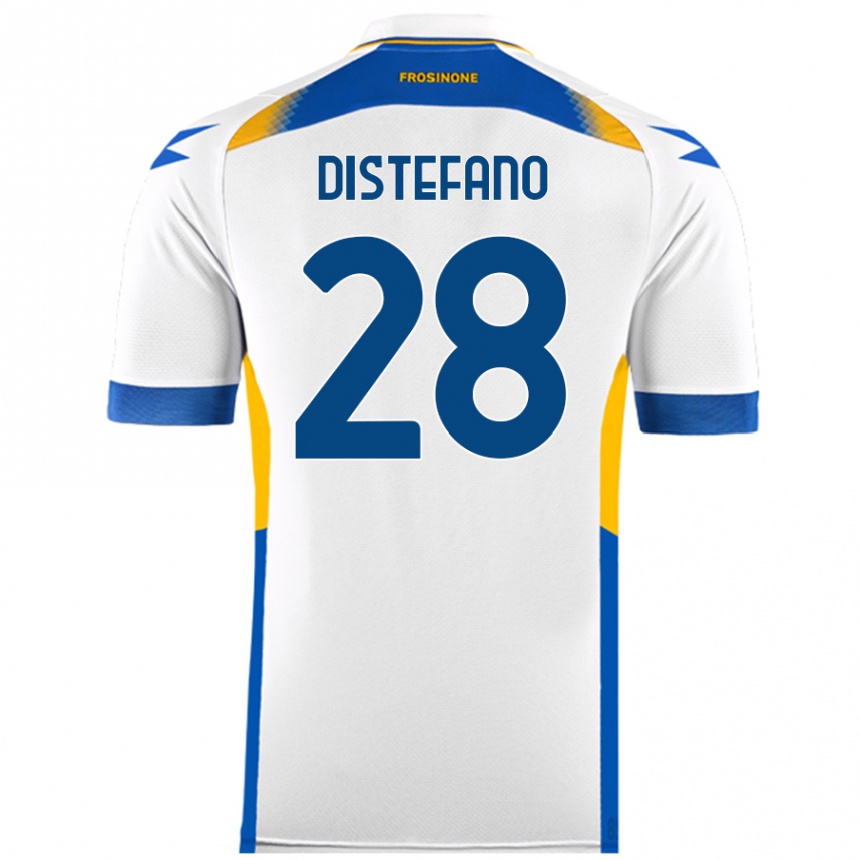 Férfi Labdarúgás Filippo Distefano #28 Fehér Idegenbeli Jersey 2024/25 Mez Póló Ing