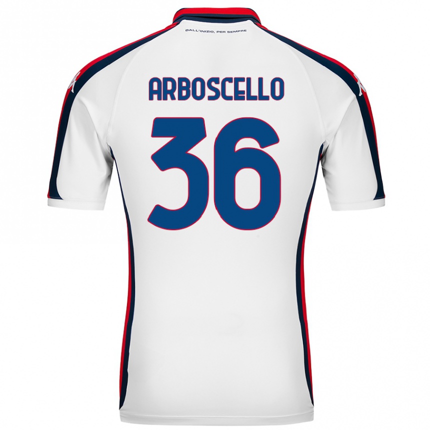 Férfi Labdarúgás Riccardo Arboscello #36 Fehér Idegenbeli Jersey 2024/25 Mez Póló Ing