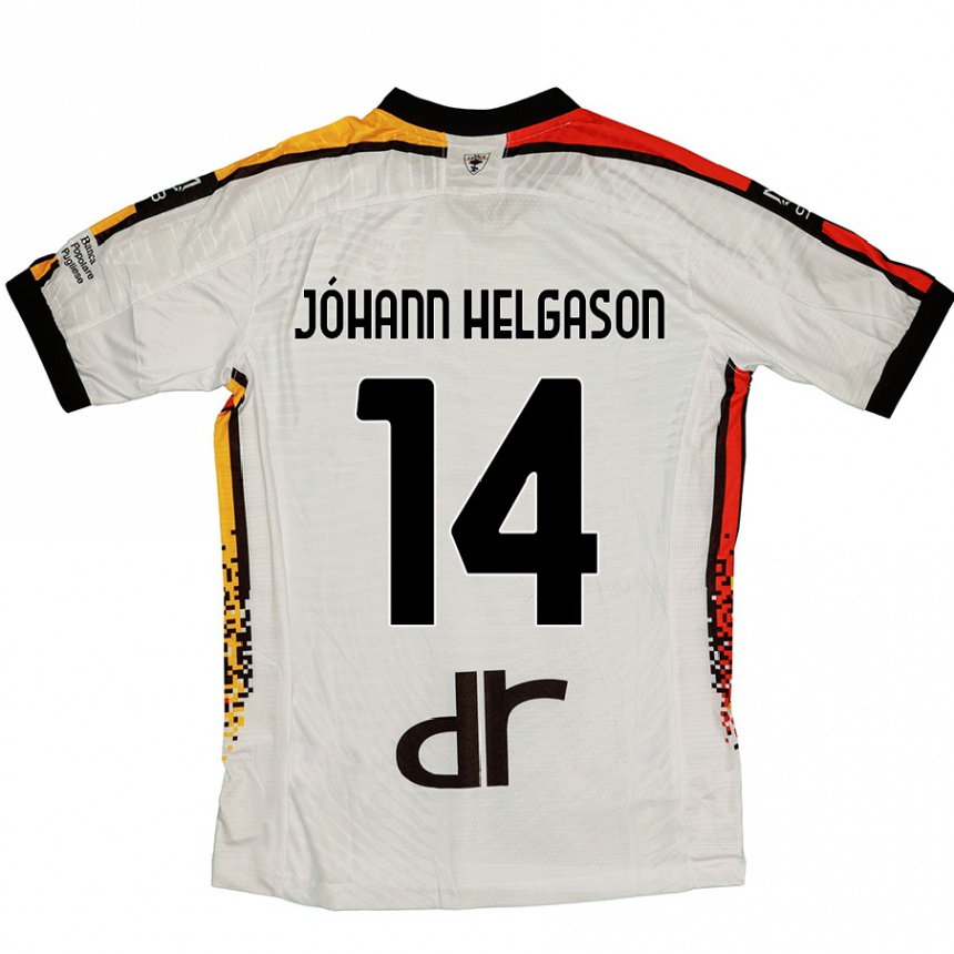 Férfi Labdarúgás Thórir Jóhann Helgason #14 Fehér Fekete Idegenbeli Jersey 2024/25 Mez Póló Ing