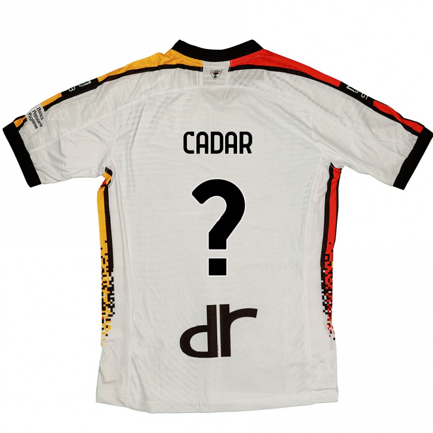 Férfi Labdarúgás Edgar Cadar #0 Fehér Fekete Idegenbeli Jersey 2024/25 Mez Póló Ing