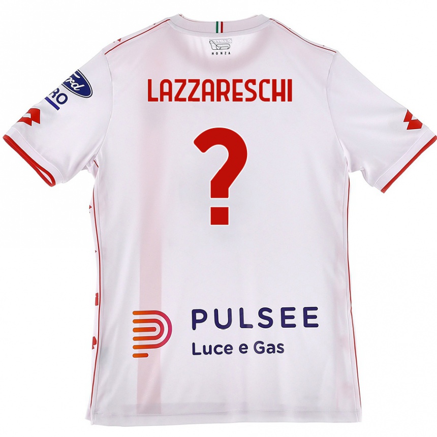 Férfi Labdarúgás Andrea Lazzareschi #0 Fehér Piros Idegenbeli Jersey 2024/25 Mez Póló Ing