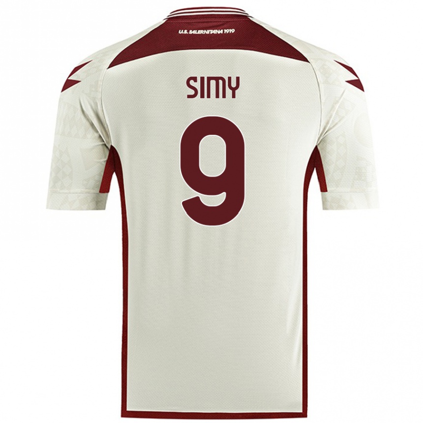 Férfi Labdarúgás Simy #9 Krém Színű Idegenbeli Jersey 2024/25 Mez Póló Ing