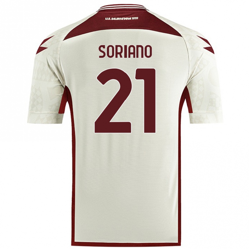 Férfi Labdarúgás Roberto Soriano #21 Krém Színű Idegenbeli Jersey 2024/25 Mez Póló Ing