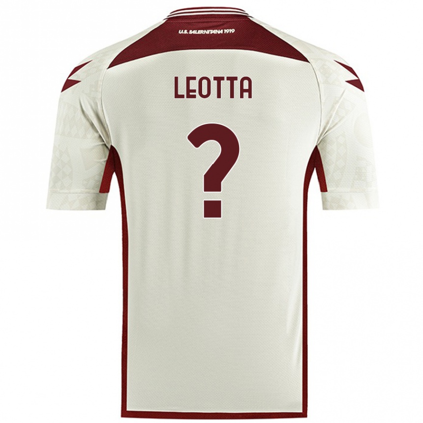 Férfi Labdarúgás Mario Leotta #0 Krém Színű Idegenbeli Jersey 2024/25 Mez Póló Ing