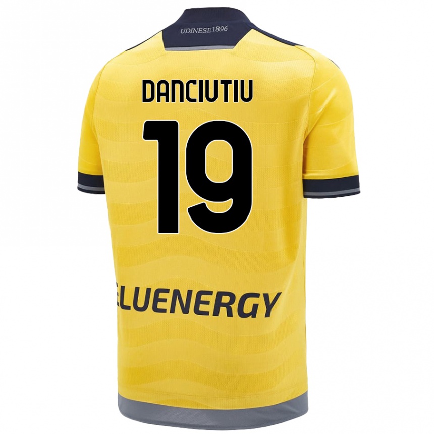 Férfi Labdarúgás Vlad Danciuțiu #19 Aranysárga Idegenbeli Jersey 2024/25 Mez Póló Ing