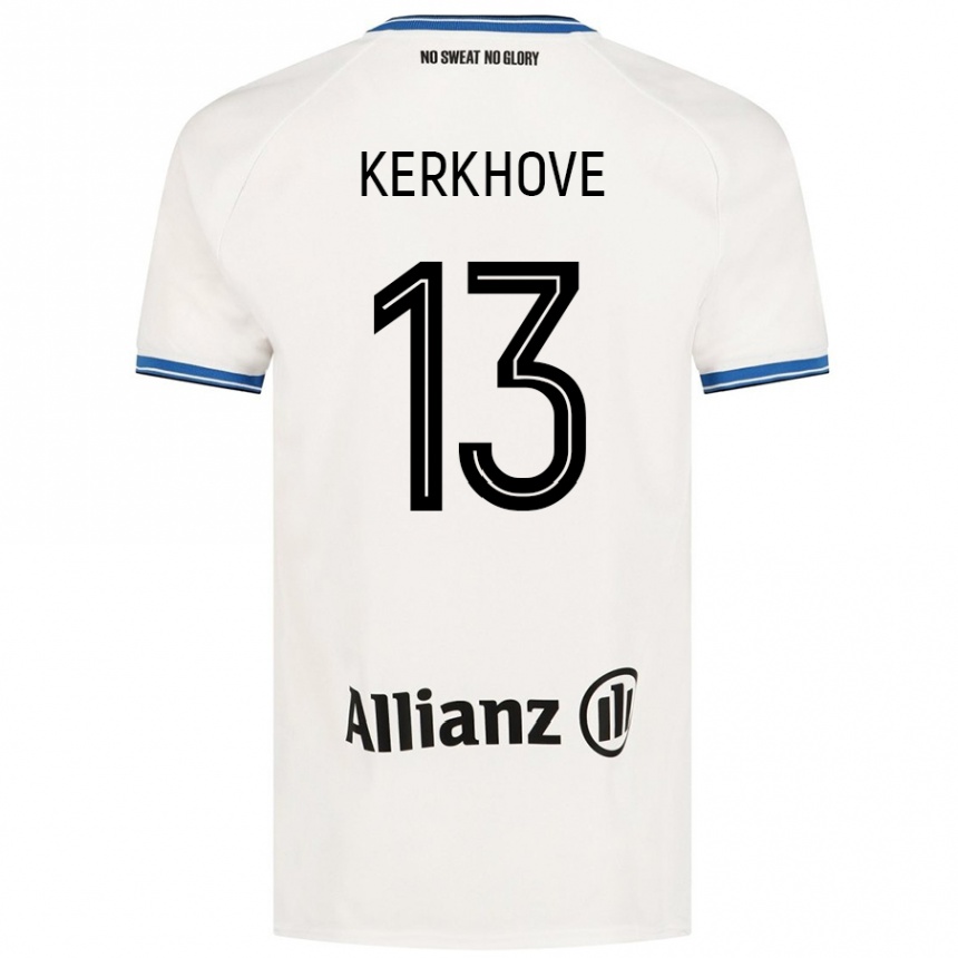 Férfi Labdarúgás Angel Kerkhove #13 Fehér Idegenbeli Jersey 2024/25 Mez Póló Ing