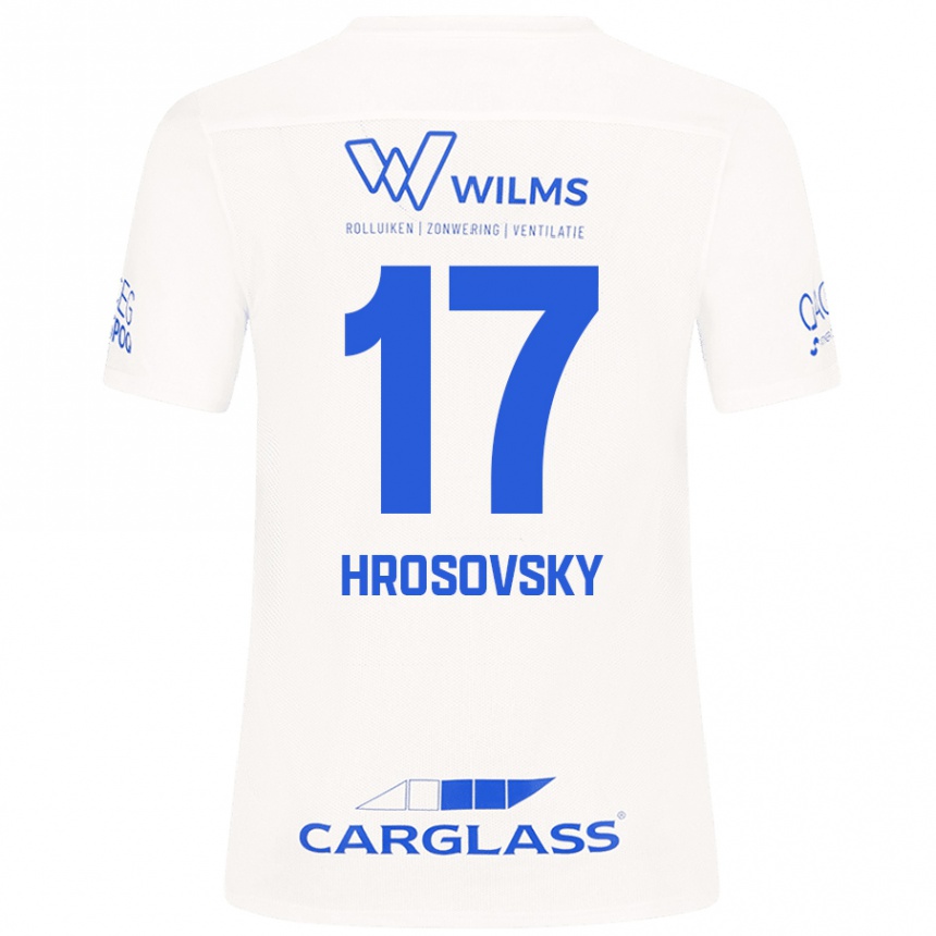 Férfi Labdarúgás Patrik Hrosovsky #17 Fehér Idegenbeli Jersey 2024/25 Mez Póló Ing