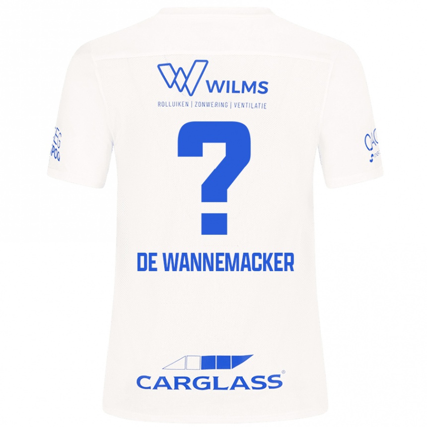 Férfi Labdarúgás August De Wannemacker #0 Fehér Idegenbeli Jersey 2024/25 Mez Póló Ing