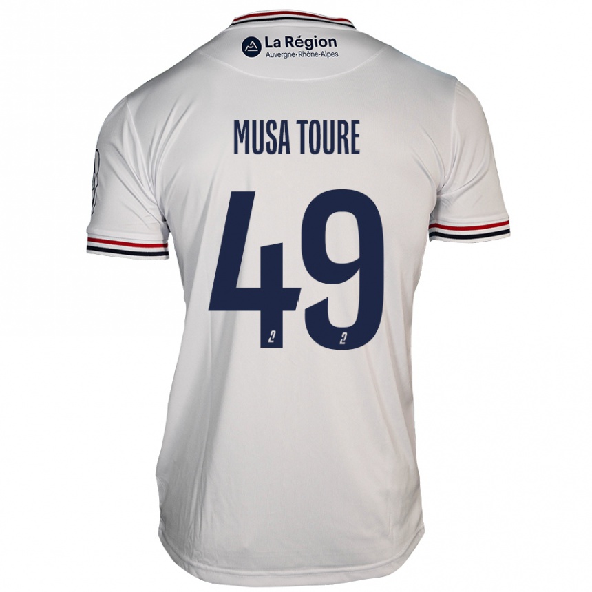 Férfi Labdarúgás Musa Toure #49 Fehér Idegenbeli Jersey 2024/25 Mez Póló Ing