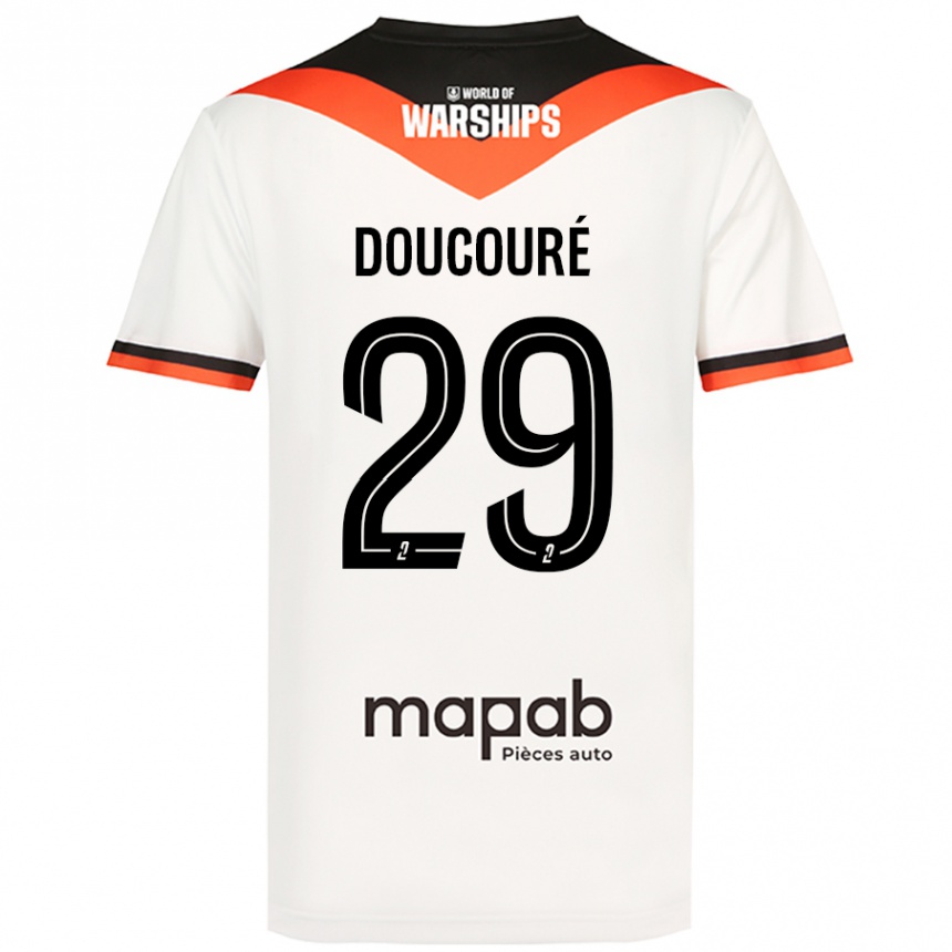 Férfi Labdarúgás Siriné Doucouré #29 Fehér Idegenbeli Jersey 2024/25 Mez Póló Ing