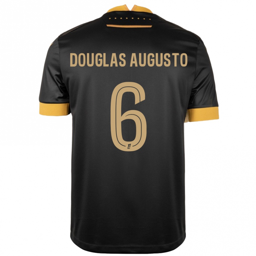 Férfi Labdarúgás Douglas Augusto #6 Fekete Barna Idegenbeli Jersey 2024/25 Mez Póló Ing