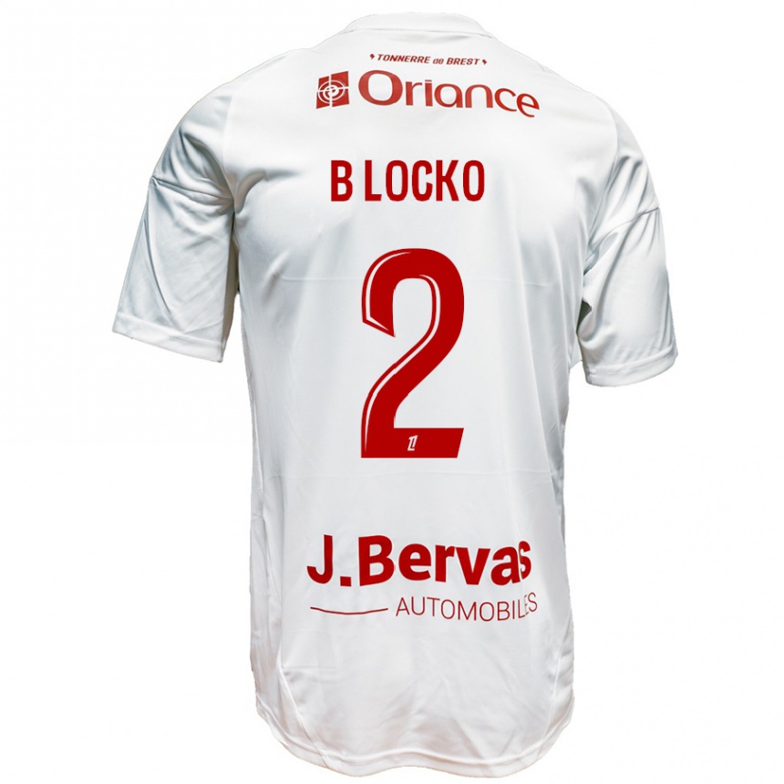 Férfi Labdarúgás Bradley Locko #2 Fehér Piros Idegenbeli Jersey 2024/25 Mez Póló Ing