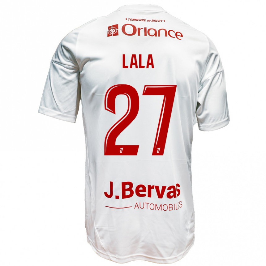 Férfi Labdarúgás Kenny Lala #27 Fehér Piros Idegenbeli Jersey 2024/25 Mez Póló Ing