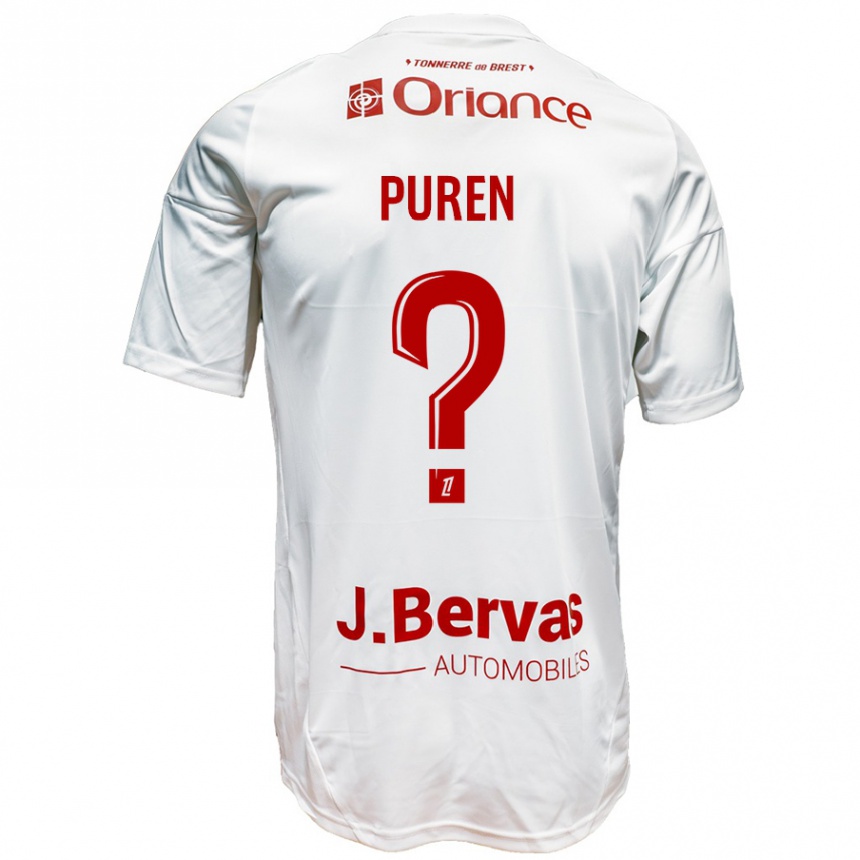 Férfi Labdarúgás Matthieu Puren #0 Fehér Piros Idegenbeli Jersey 2024/25 Mez Póló Ing