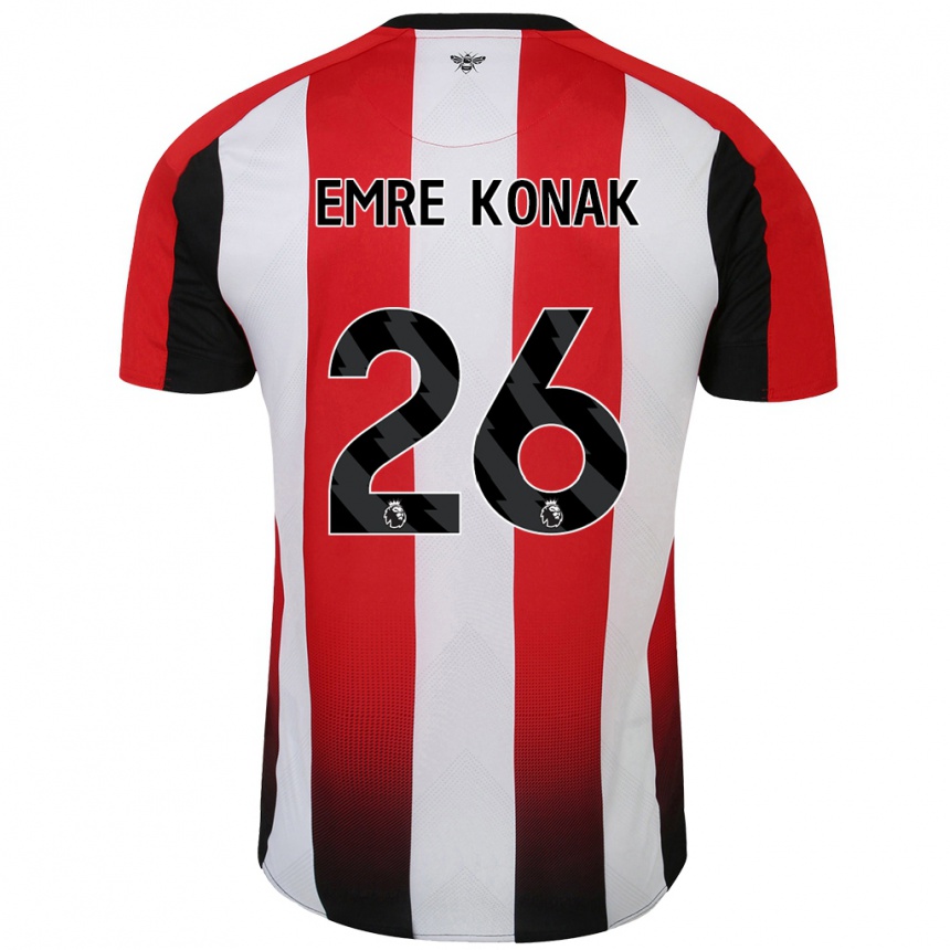 Női Labdarúgás Yunus Emre Konak #26 Piros Fehér Hazai Jersey 2024/25 Mez Póló Ing