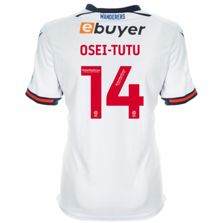 Női Labdarúgás Jordi Osei-Tutu #14 Fehér Hazai Jersey 2024/25 Mez Póló Ing