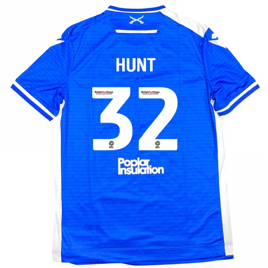 Női Labdarúgás Jack Hunt #32 Kék Fehér Hazai Jersey 2024/25 Mez Póló Ing