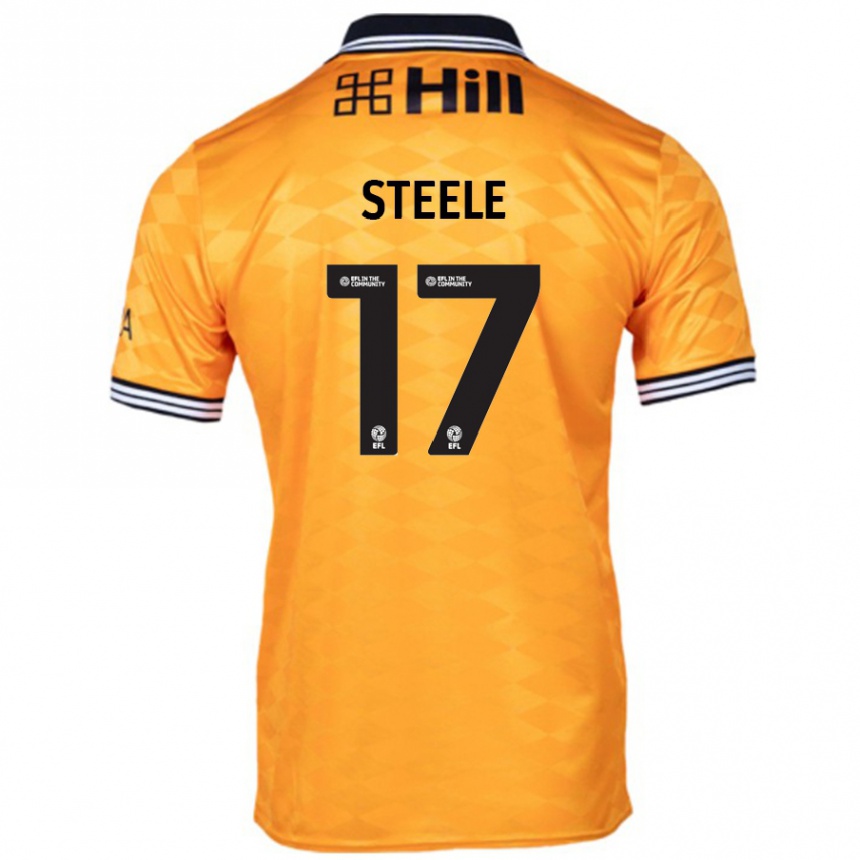 Női Labdarúgás Fran Steele #17 Narancs Hazai Jersey 2024/25 Mez Póló Ing