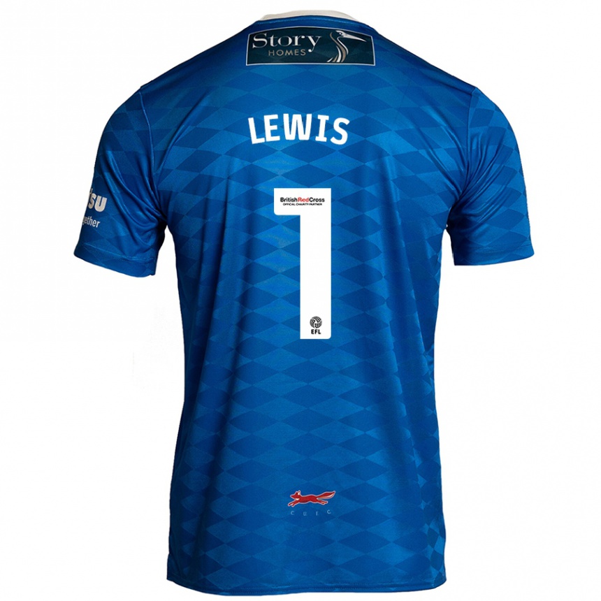 Női Labdarúgás Harry Lewis #1 Kék Hazai Jersey 2024/25 Mez Póló Ing