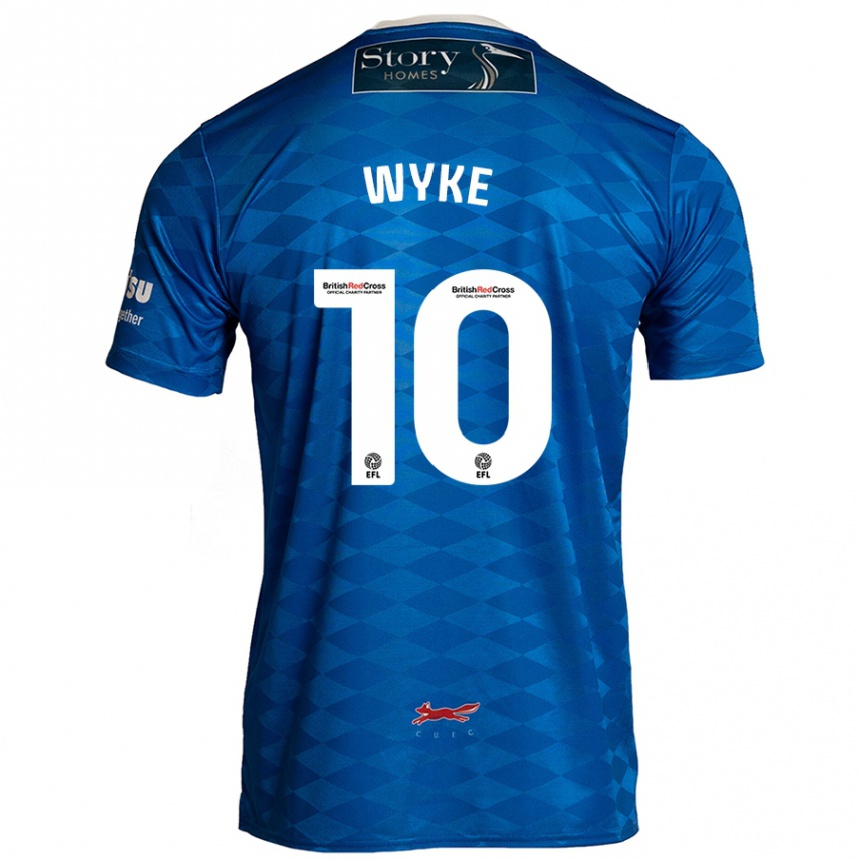 Női Labdarúgás Charlie Wyke #10 Kék Hazai Jersey 2024/25 Mez Póló Ing