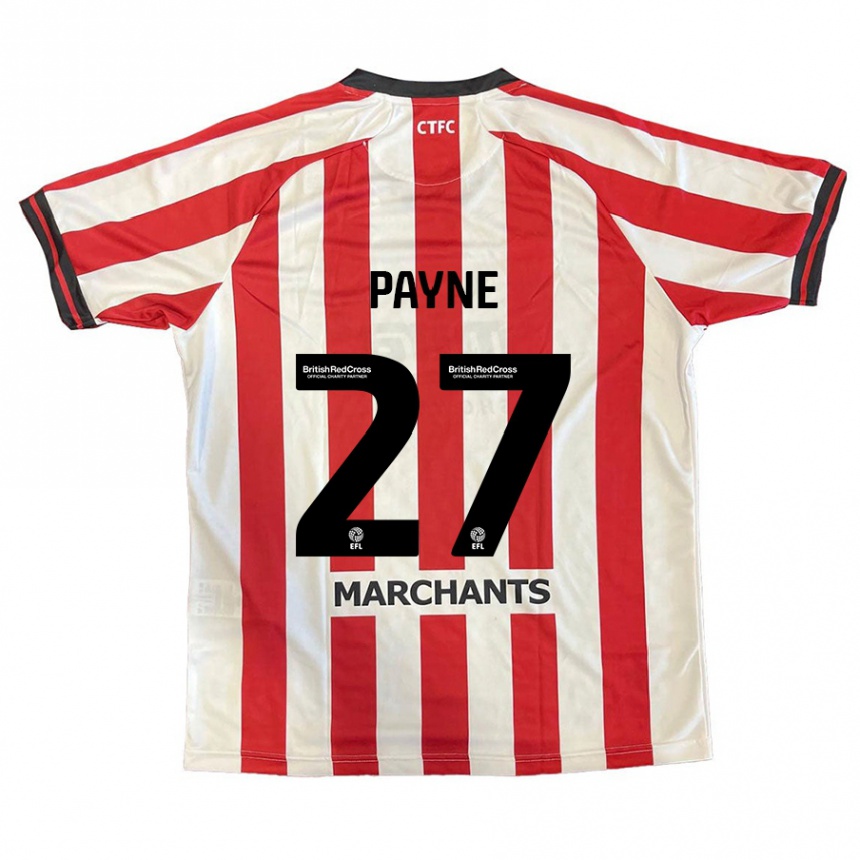 Női Labdarúgás Lewis Payne #27 Piros Fehér Hazai Jersey 2024/25 Mez Póló Ing