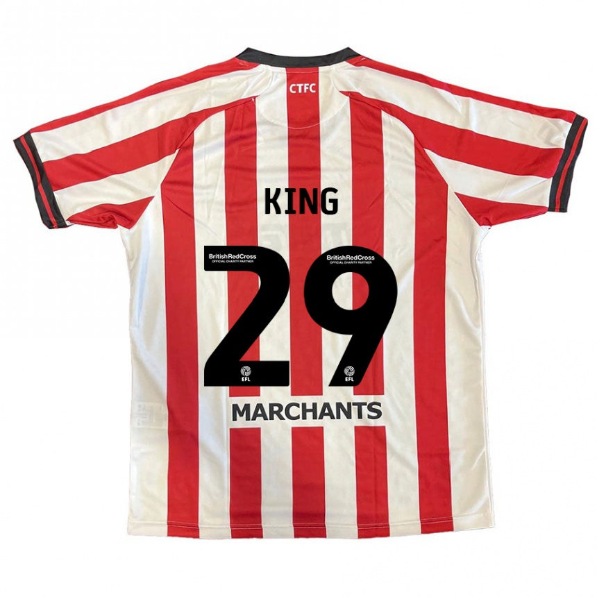 Női Labdarúgás Tom King #29 Piros Fehér Hazai Jersey 2024/25 Mez Póló Ing