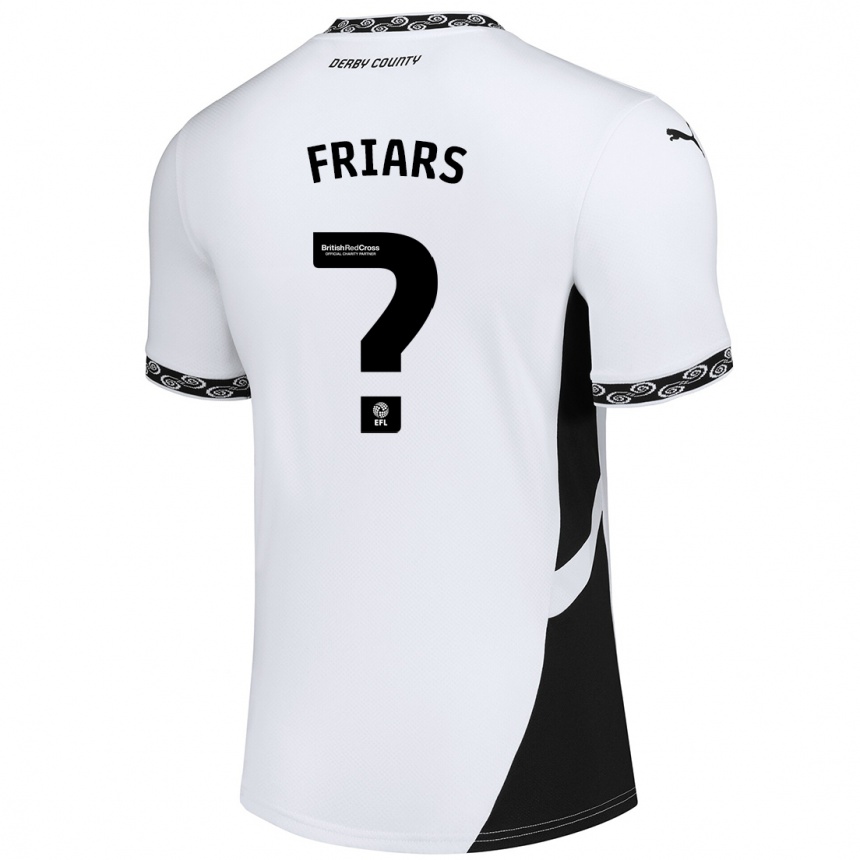 Női Labdarúgás Alfie Friars #0 Fehér Fekete Hazai Jersey 2024/25 Mez Póló Ing