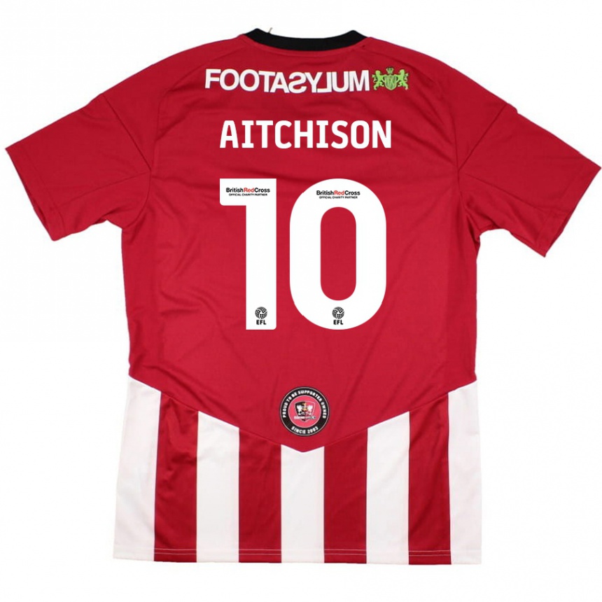 Női Labdarúgás Jack Aitchison #10 Piros Fehér Hazai Jersey 2024/25 Mez Póló Ing