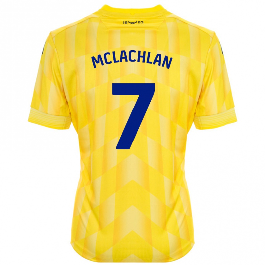 Női Labdarúgás Daisy Mclachlan #7 Sárga Hazai Jersey 2024/25 Mez Póló Ing