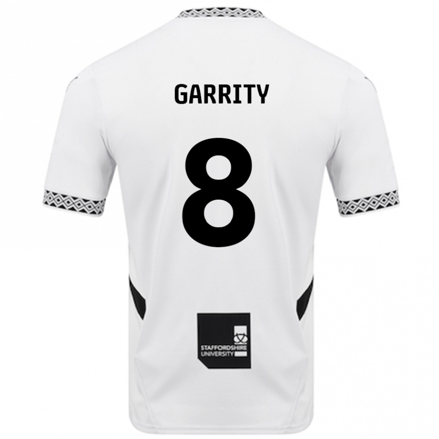 Női Labdarúgás Ben Garrity #8 Fehér Hazai Jersey 2024/25 Mez Póló Ing