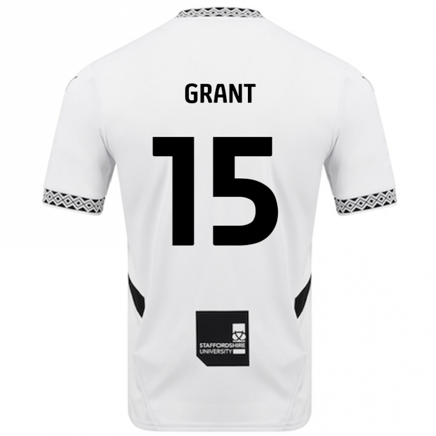 Női Labdarúgás Conor Grant #15 Fehér Hazai Jersey 2024/25 Mez Póló Ing