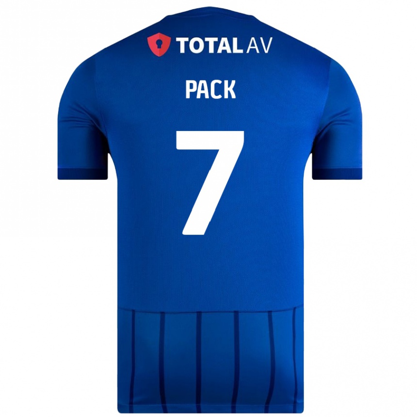 Női Labdarúgás Marlon Pack #7 Kék Hazai Jersey 2024/25 Mez Póló Ing