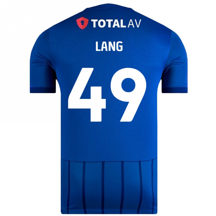 Női Labdarúgás Callum Lang #49 Kék Hazai Jersey 2024/25 Mez Póló Ing