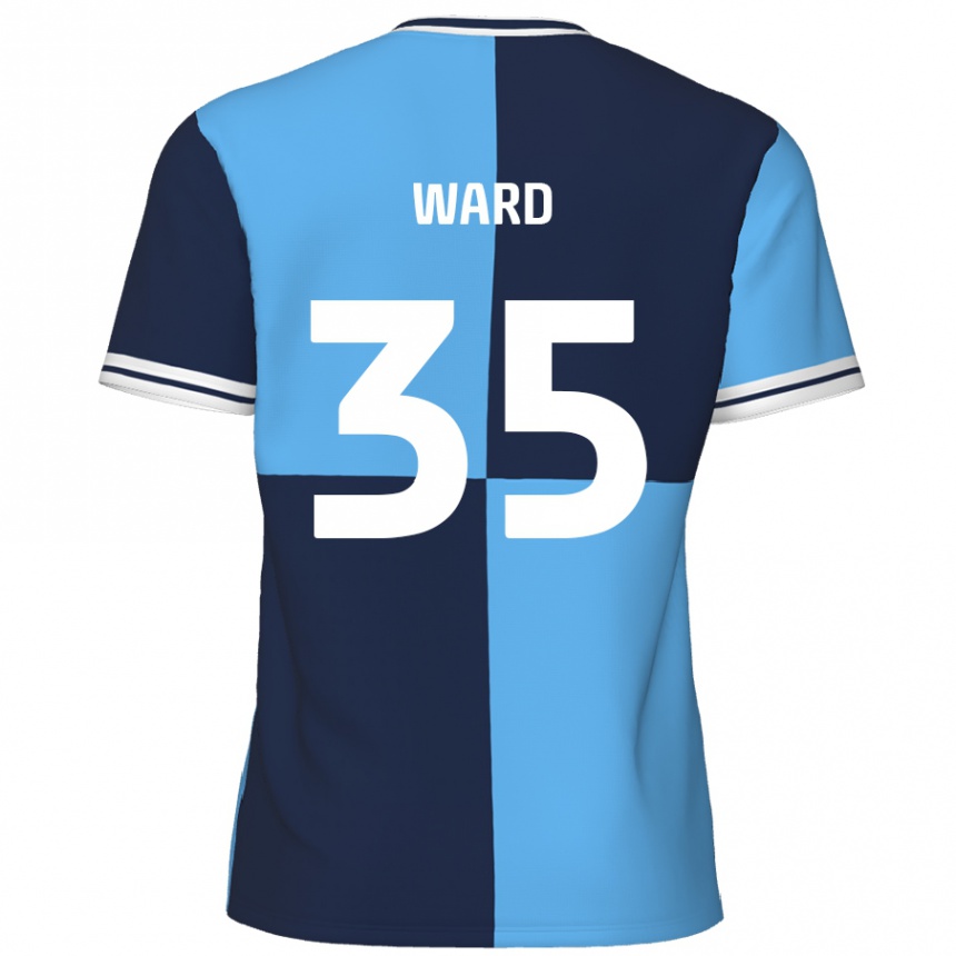 Női Labdarúgás Christie Ward #35 Égszínkék Sötétkék Hazai Jersey 2024/25 Mez Póló Ing