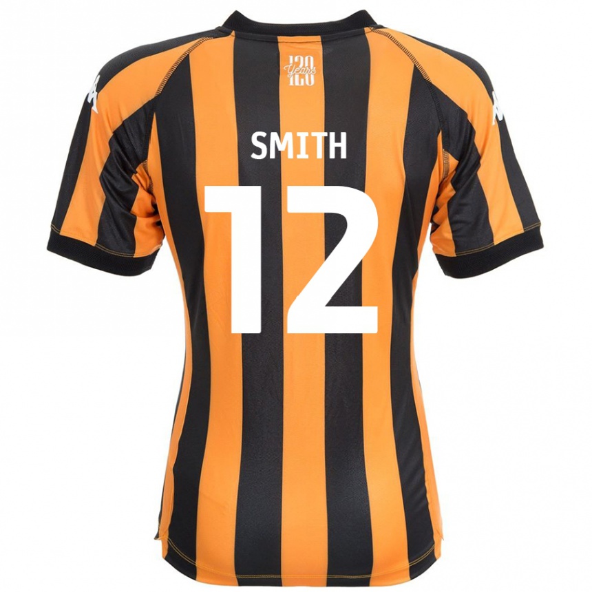 Női Labdarúgás Emily Smith #12 Fekete Borostyán Hazai Jersey 2024/25 Mez Póló Ing