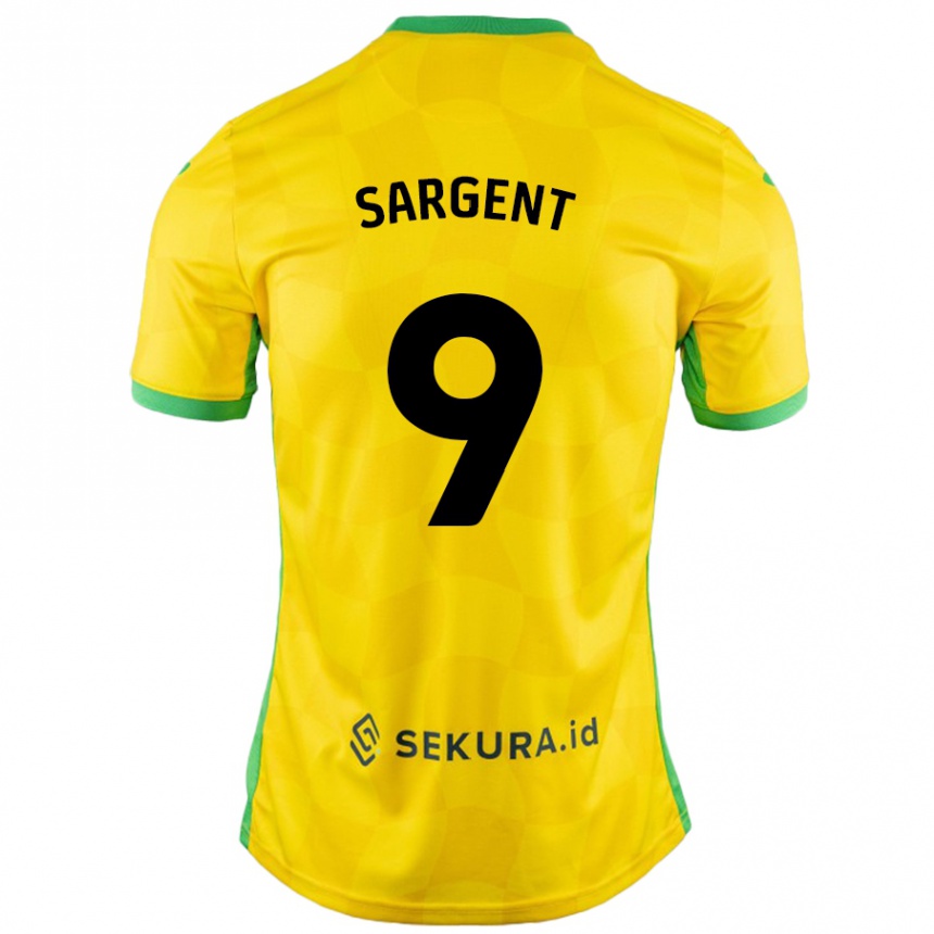 Női Labdarúgás Josh Sargent #9 Sárga Zöld Hazai Jersey 2024/25 Mez Póló Ing