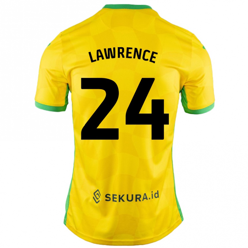 Női Labdarúgás Rachel Lawrence #24 Sárga Zöld Hazai Jersey 2024/25 Mez Póló Ing