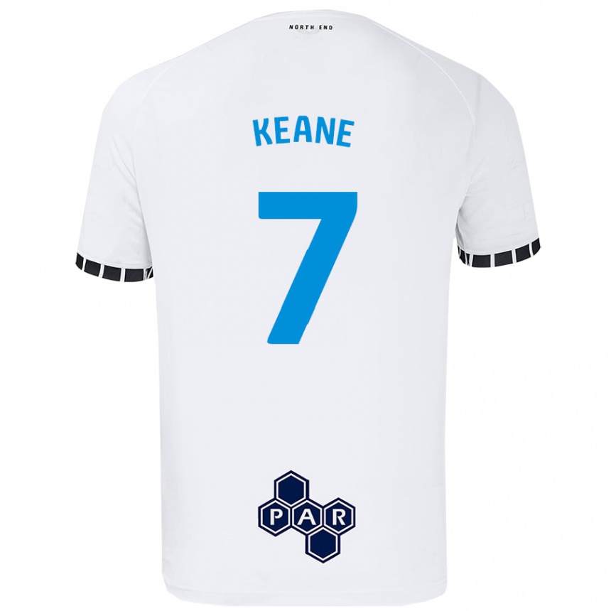 Női Labdarúgás Will Keane #7 Fehér Hazai Jersey 2024/25 Mez Póló Ing