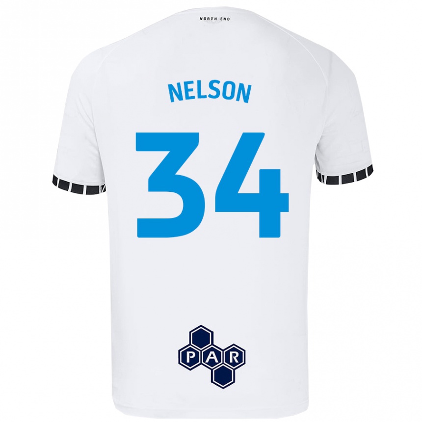 Női Labdarúgás Kitt Nelson #34 Fehér Hazai Jersey 2024/25 Mez Póló Ing