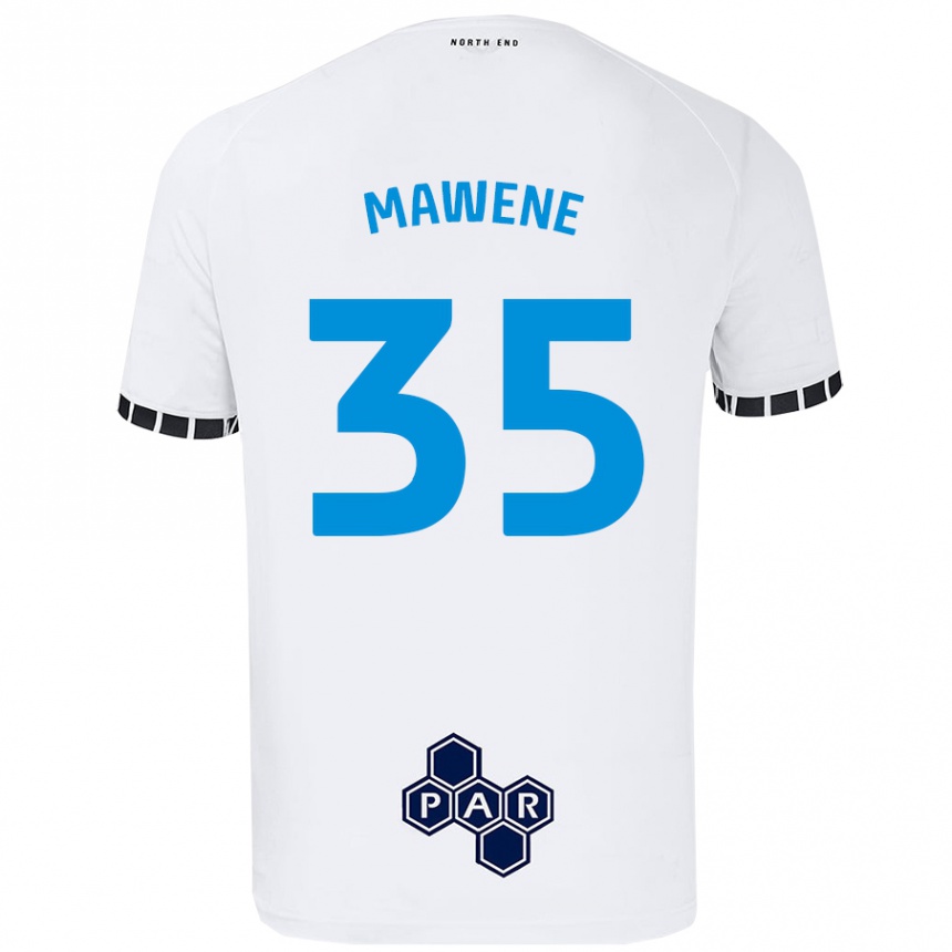 Női Labdarúgás Noah Mawene #35 Fehér Hazai Jersey 2024/25 Mez Póló Ing