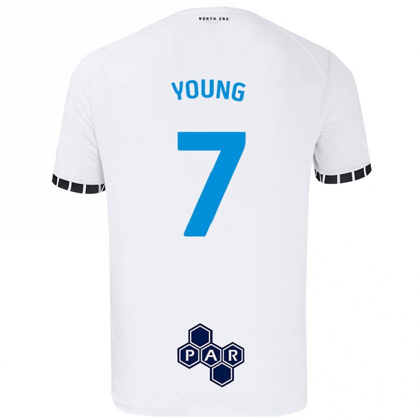 Női Labdarúgás Danielle Young #7 Fehér Hazai Jersey 2024/25 Mez Póló Ing